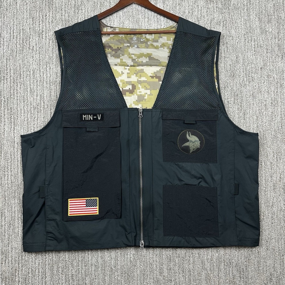 Nike Minnesota Vikings Salute To Service‎ Utility Vest NFL Green Size 3XL Camo